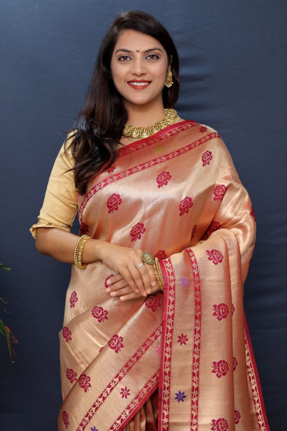 Maroon Traditional Paithani Handloom Silk Saree
