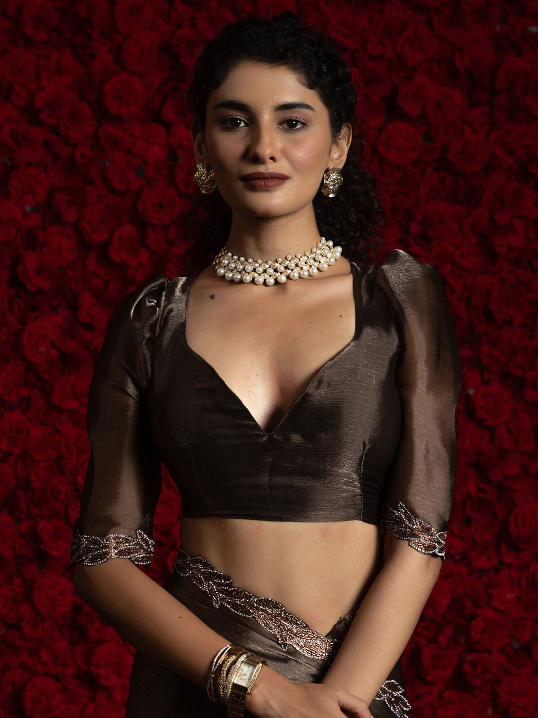 Metallic Party Wear Tissue Chiffon Saree | 100% Original Saree