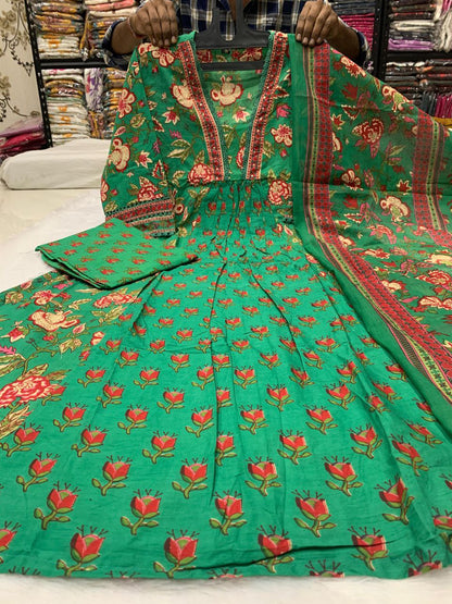 Mil Printed Cotton Kurta Pant With Dupatta