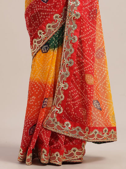 Multicolor Designer Georgette Saree