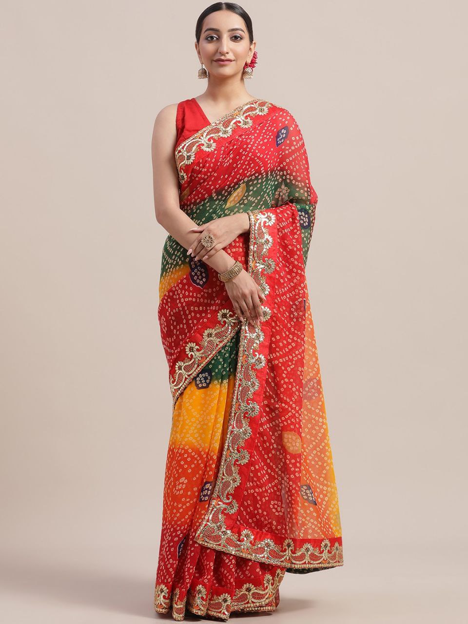 Multicolor Designer Georgette Saree