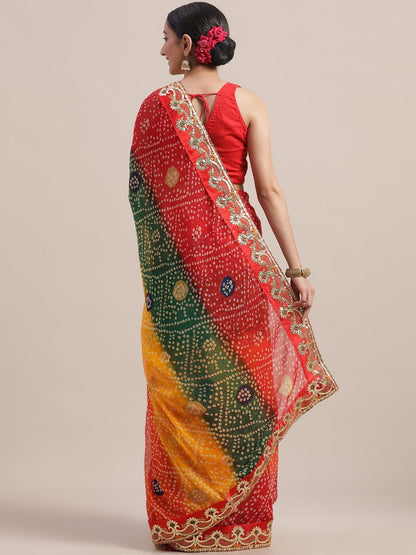Multicolor Designer Georgette Saree