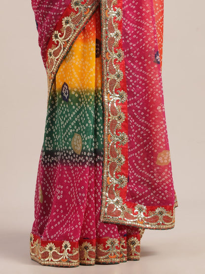 Multicolor Designer Georgette Saree