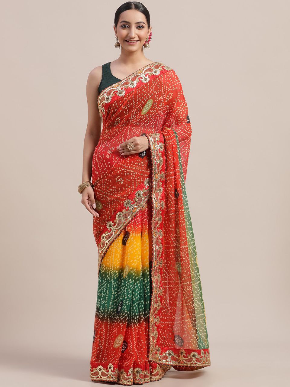 Multicolor Designer Georgette Saree