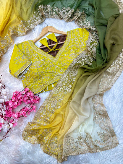 Multicolor Designer Taby Silk Saree