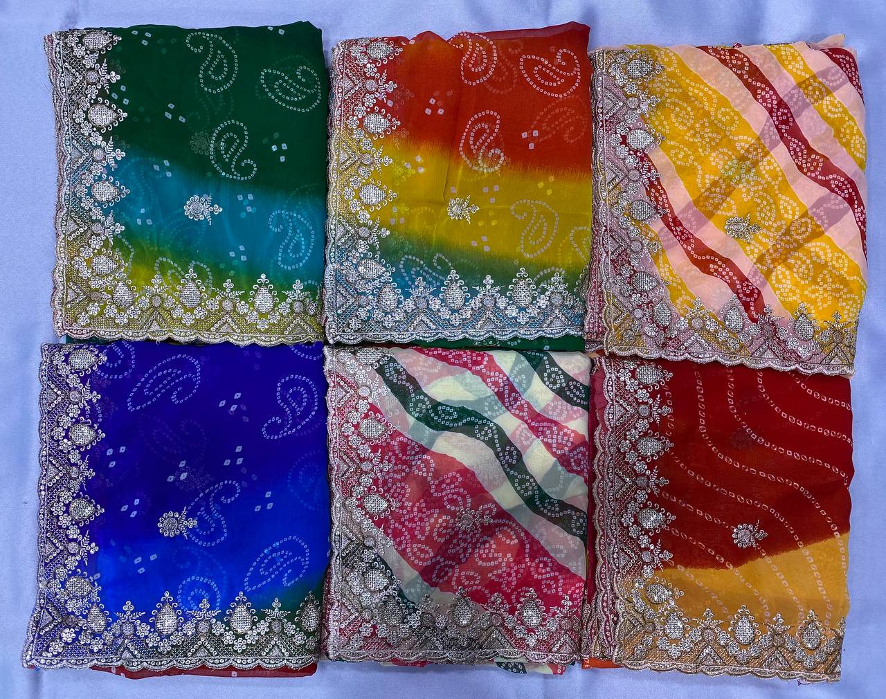 Multicolor Digital Printed Georgette Saree