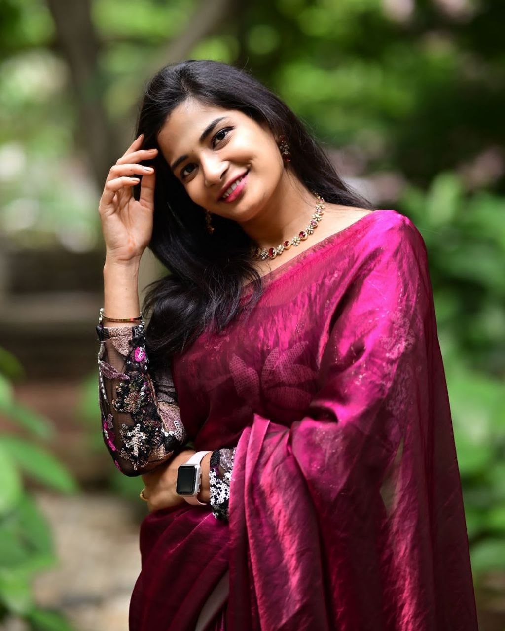 New Party Wear Space Silk Saree