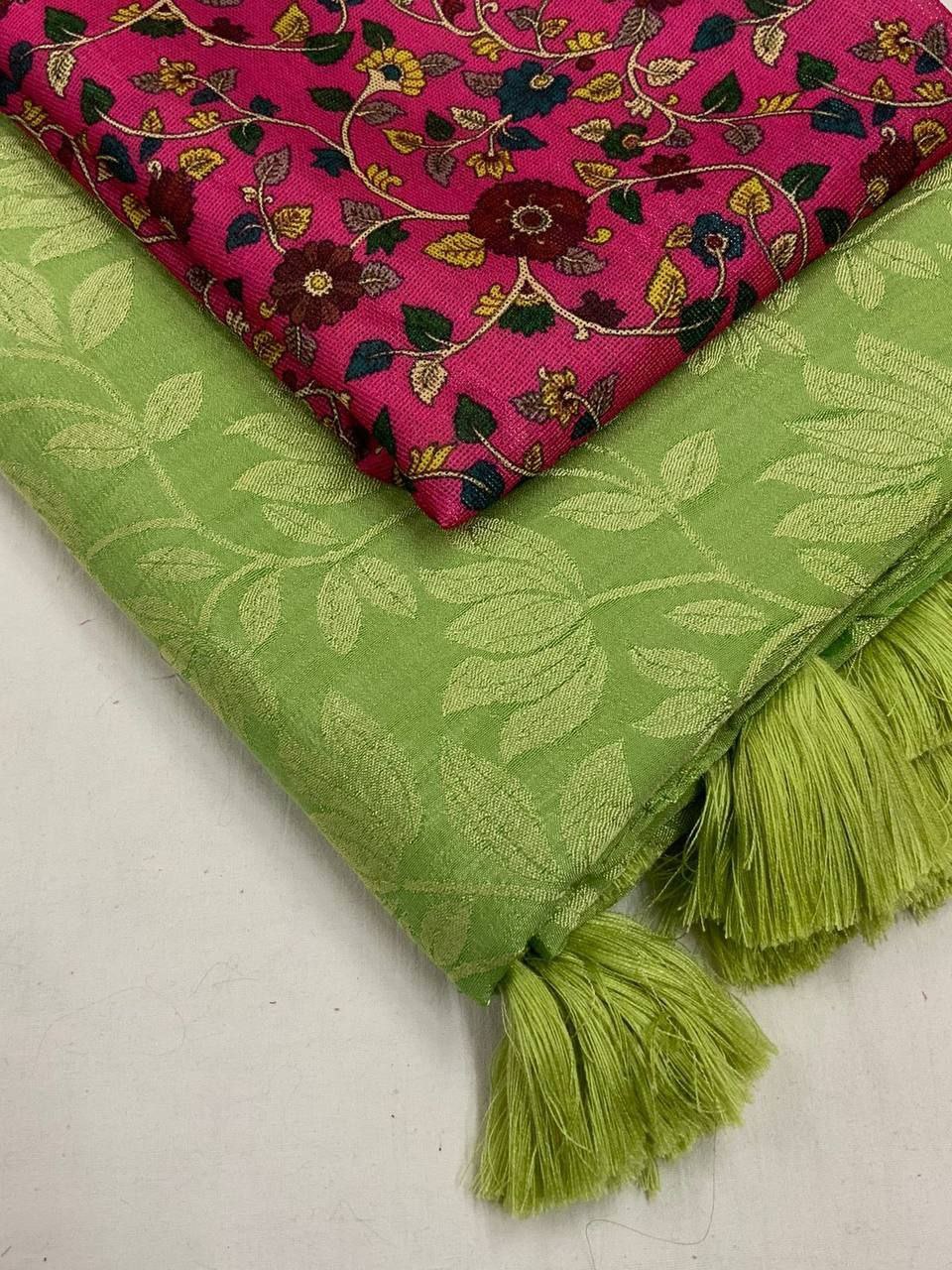 New Silk Woven Jaquard Saree