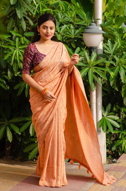 New Silk Woven Jaquard Saree