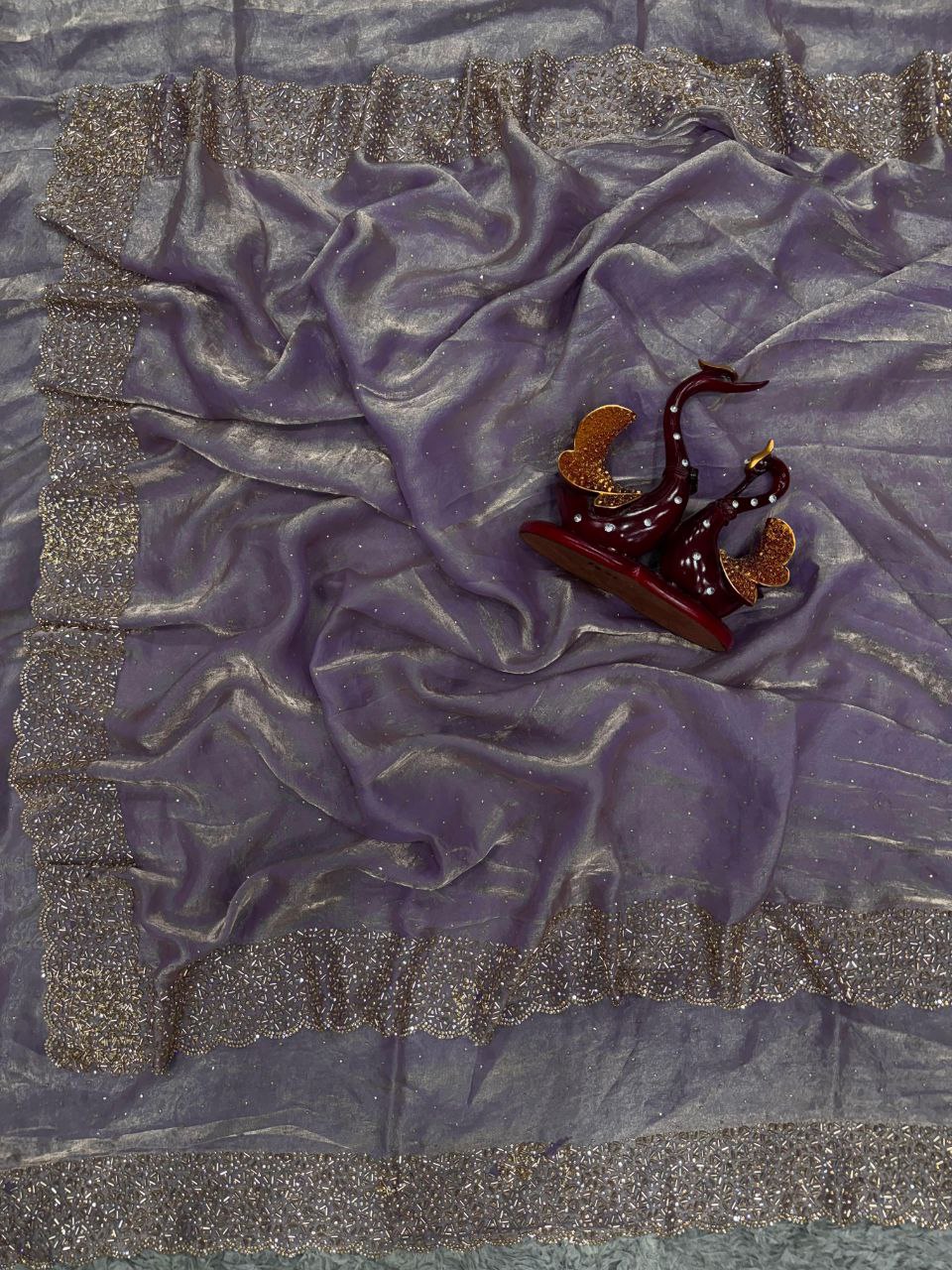 New Trending Party Wear Space Silk Saree