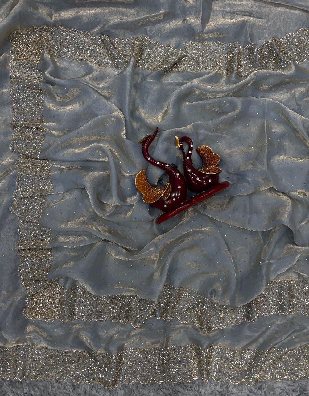 New Trending Party Wear Space Silk Saree