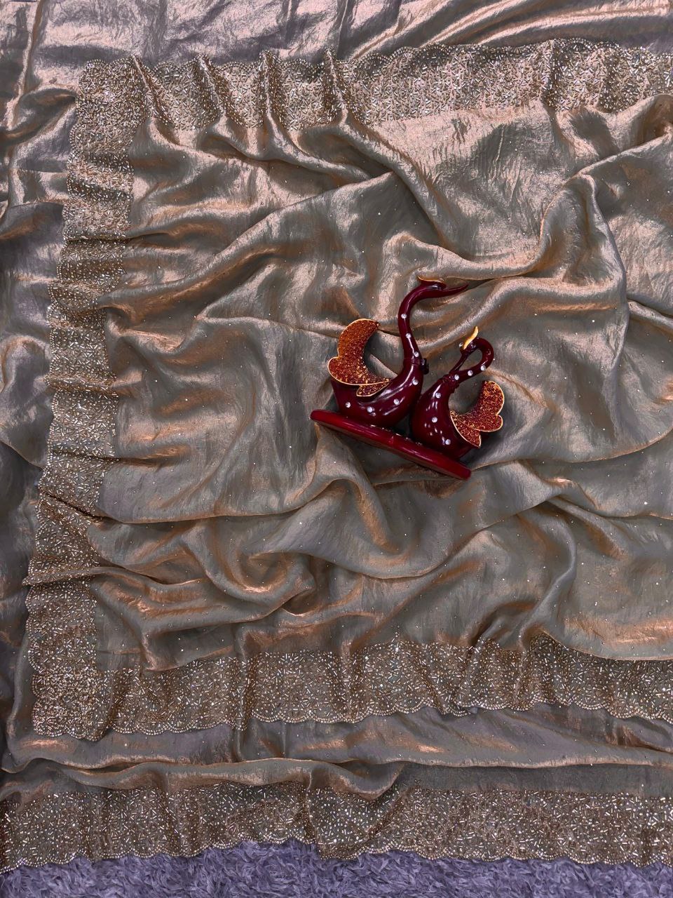 New Trending Party Wear Space Silk Saree