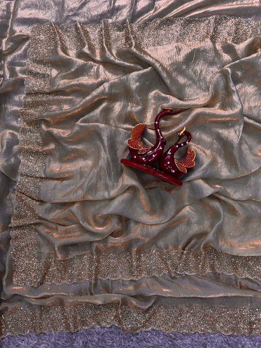 New Trending Party Wear Space Silk Saree