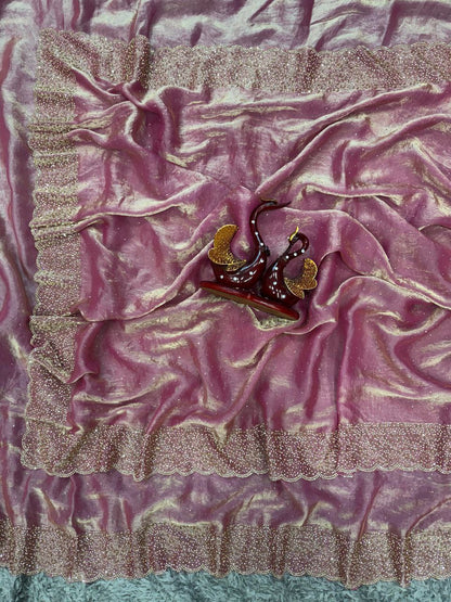 New Trending Party Wear Space Silk Saree