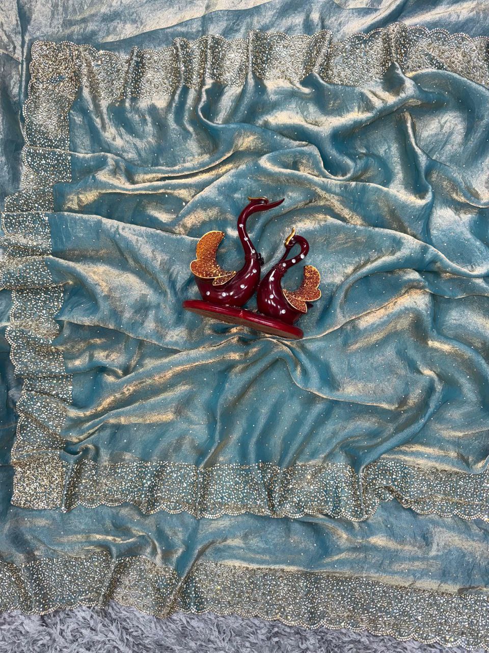 New Trending Party Wear Space Silk Saree