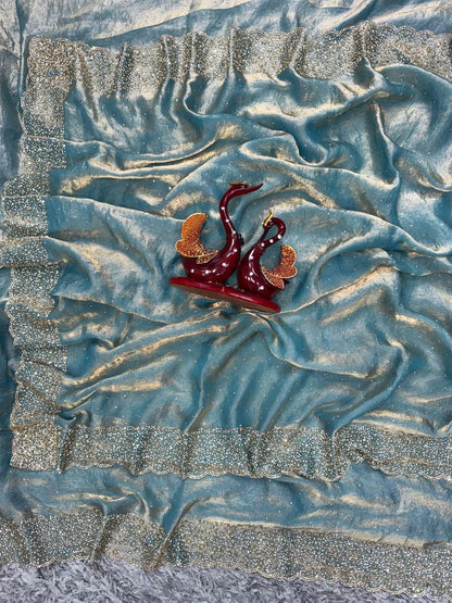 New Trending Party Wear Space Silk Saree