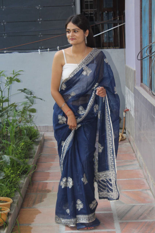 Nile Party Wear Organza Silk Saree