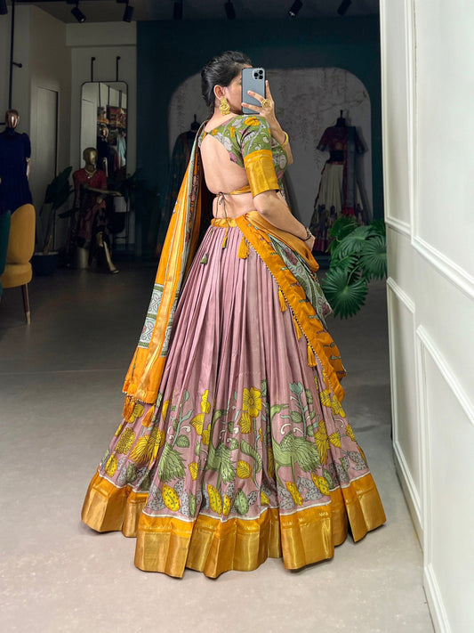 Onion Pink Traditional Dola Silk Lehenga Choli