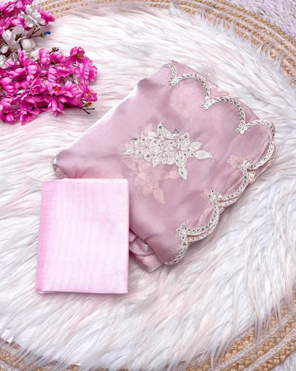 Onion Stylish Zimmy Choo Silk Saree | Clone Design