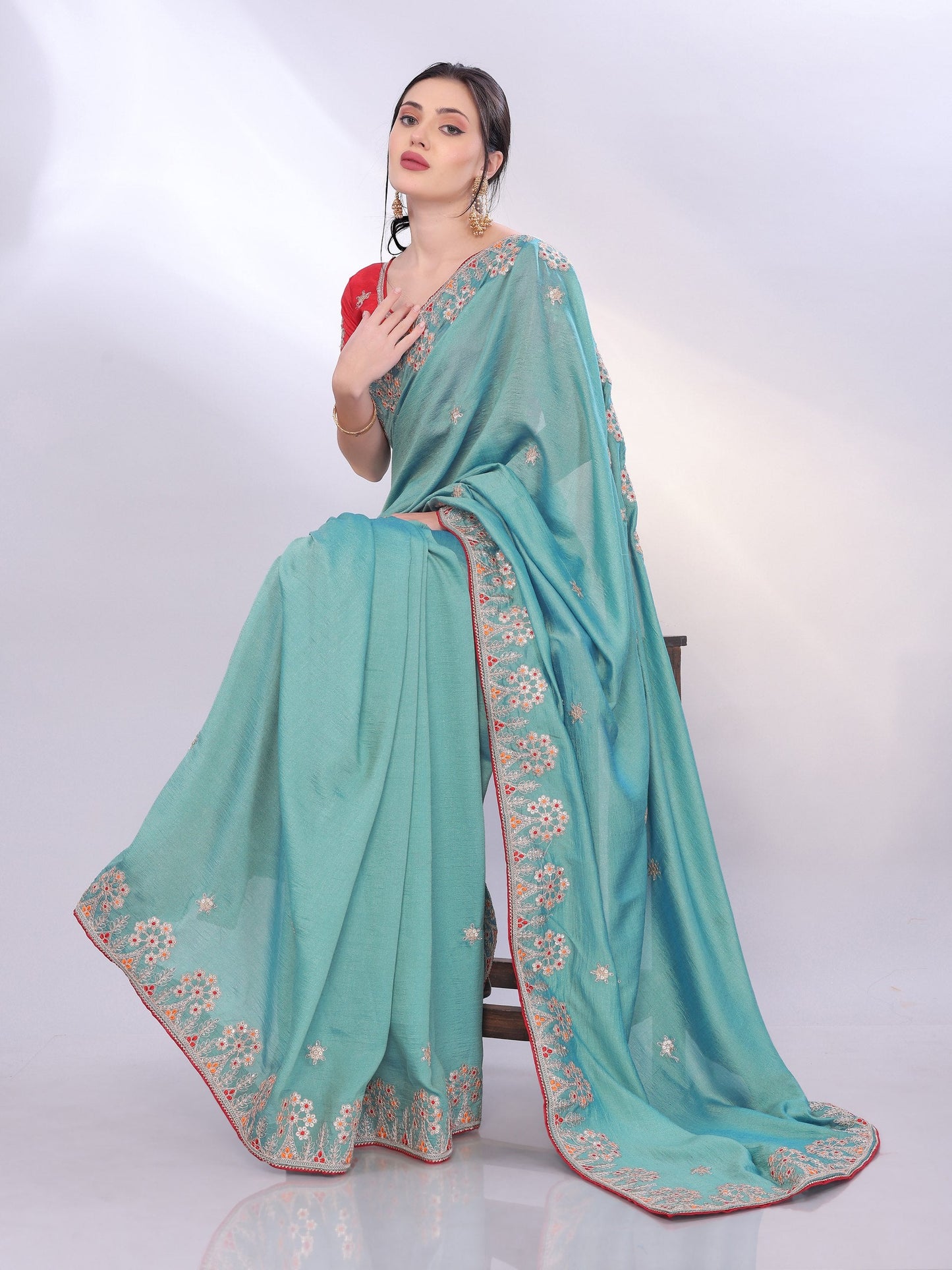 Two Tone Soft Silk Saree