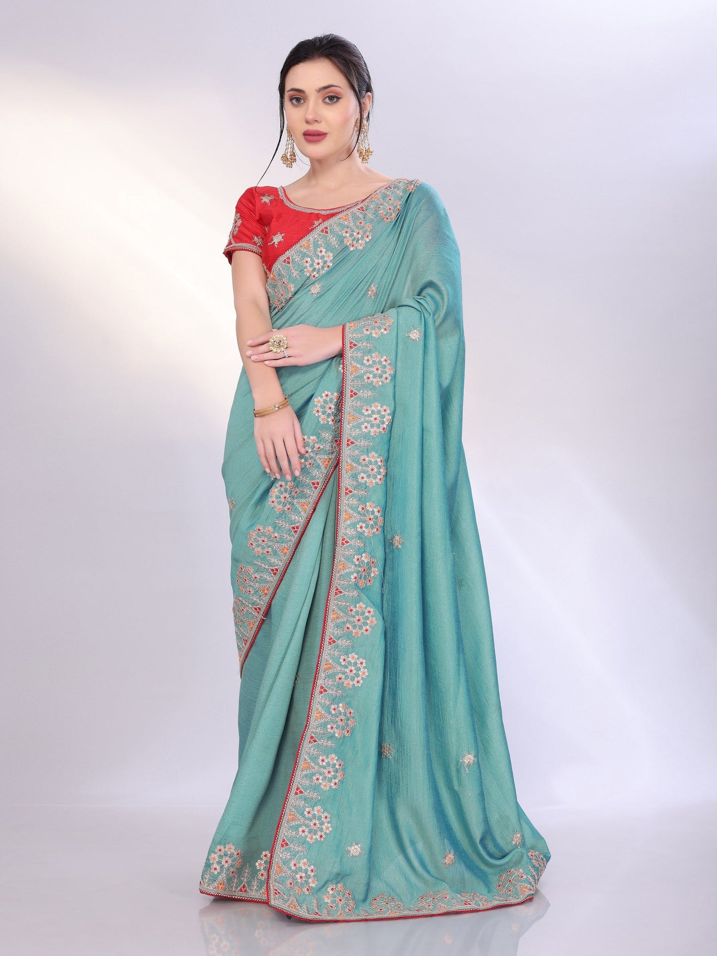 Two Tone Soft Silk Saree