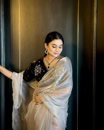 Party Wear Zimmy Chhoo Silk Saree