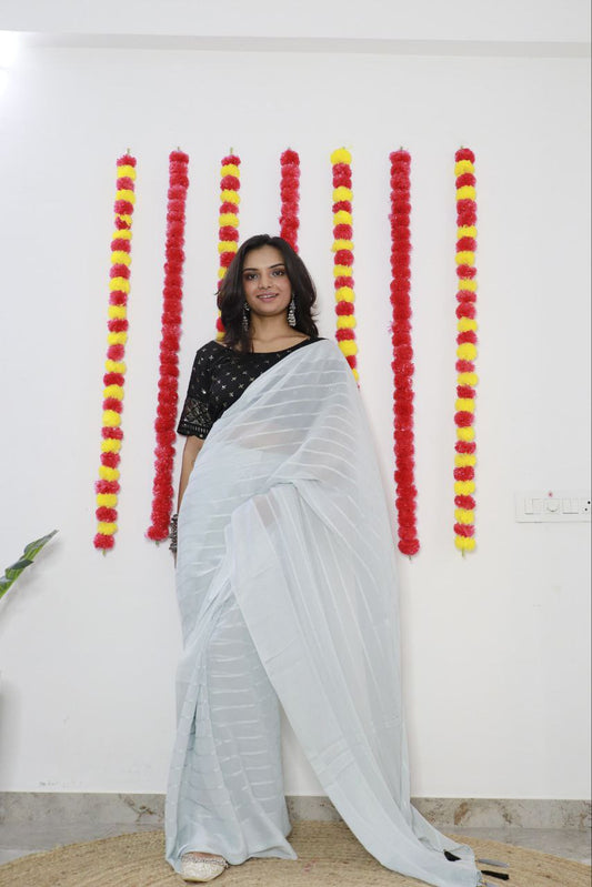 Party Wear Chiffon Saree