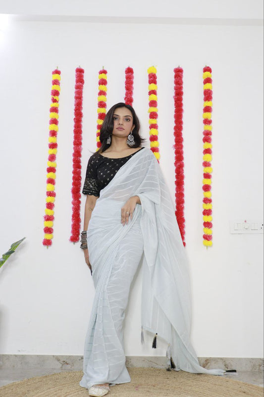 Party Wear Chiffon Saree