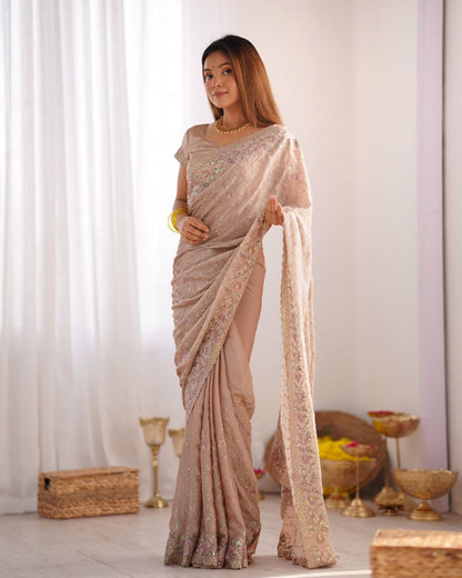 Party Wear Designer Crush Silk Saree