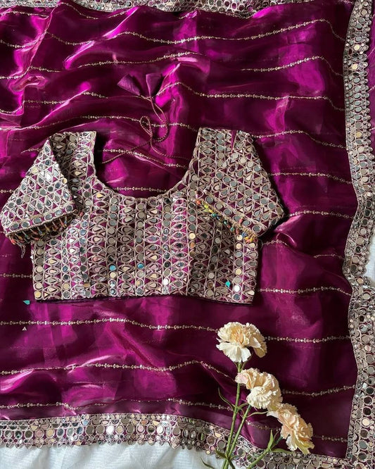 Party Wear Designer Jimmy Choo Silk Saree