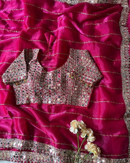 Party Wear Designer Jimmy Choo Silk Saree