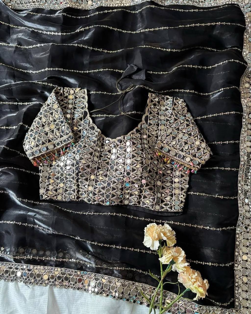 Party Wear Designer Jimmy Choo Silk Saree