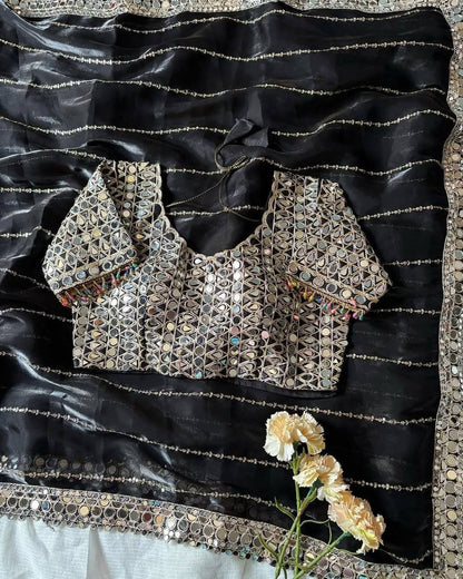 Party Wear Designer Jimmy Choo Silk Saree