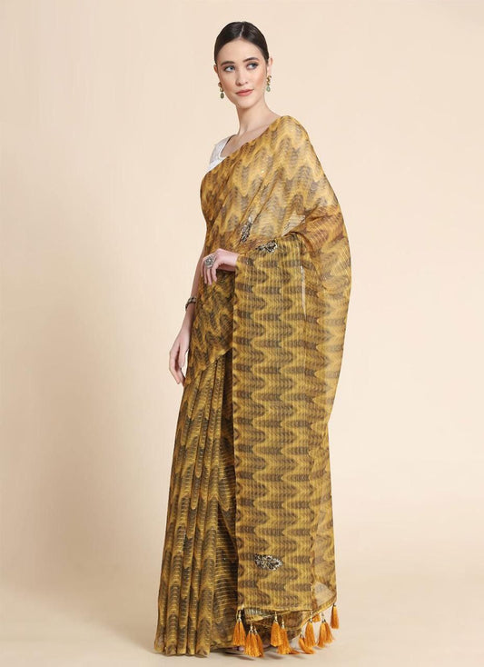 Party Wear Digital Printed Georgette Saree