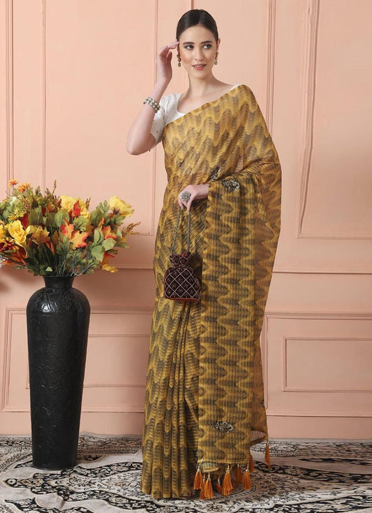 Party Wear Digital Printed Georgette Saree