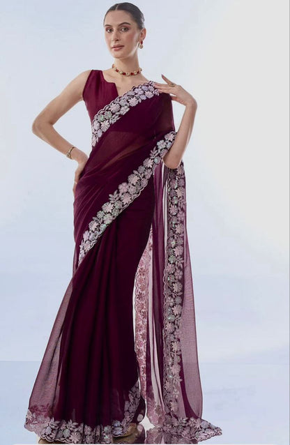 Party Wear Georgette Saree