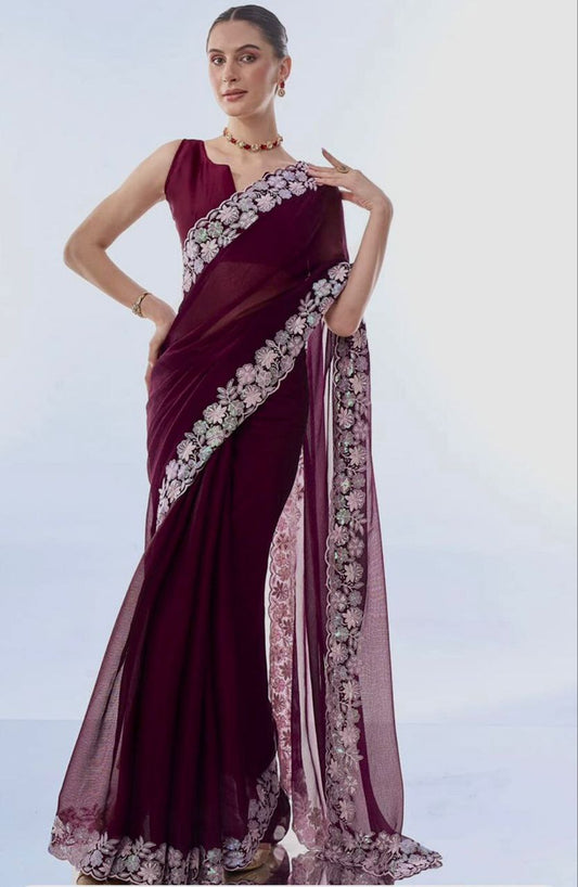 Party Wear Georgette Saree
