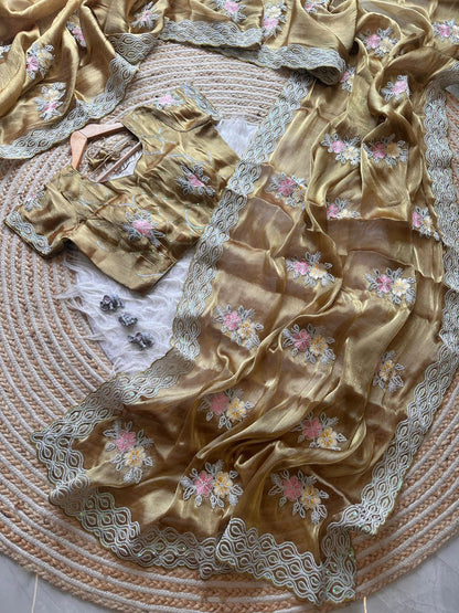 Party Wear Jimmy Choo Chiffon Saree