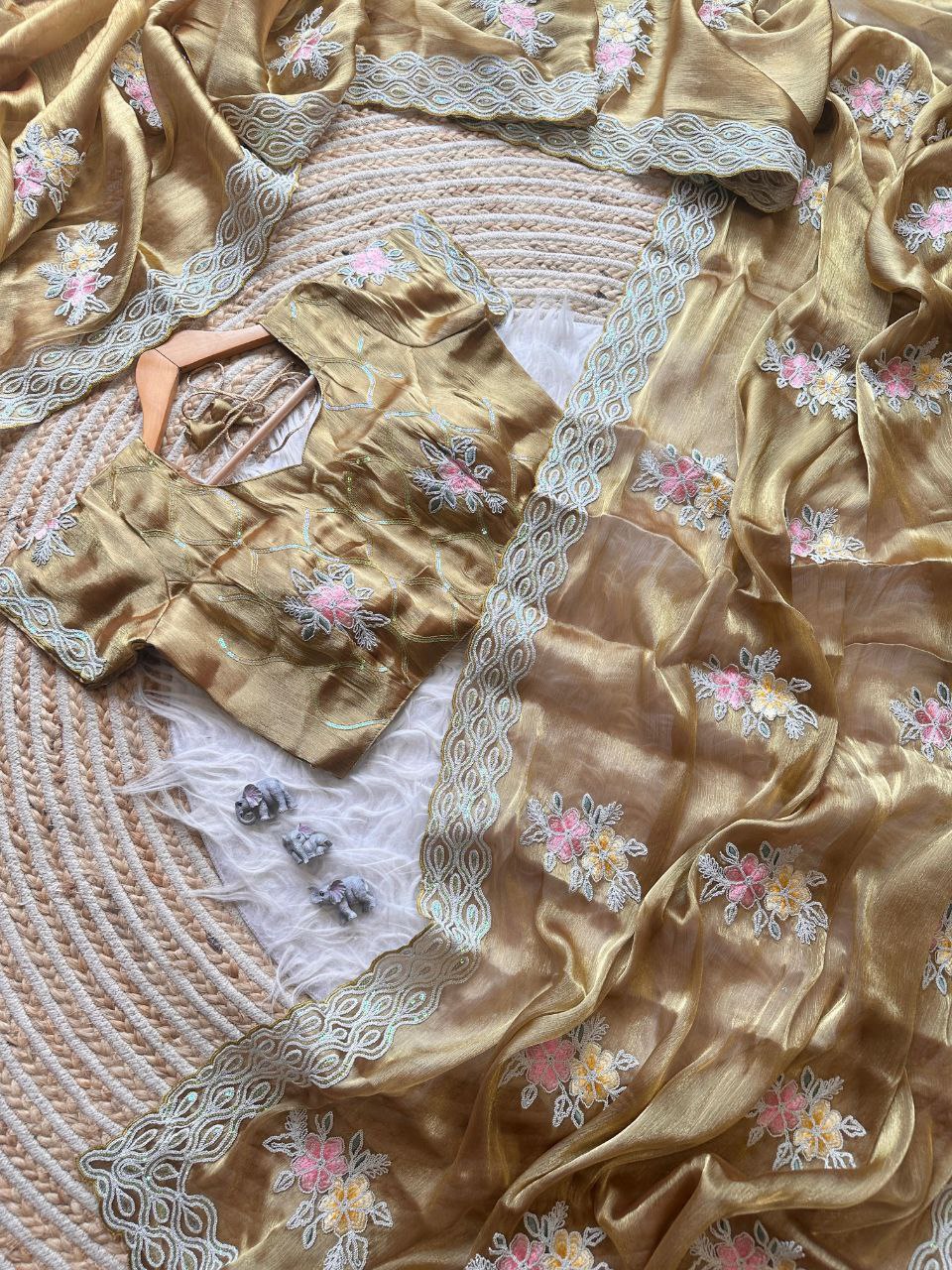 Party Wear Jimmy Choo Chiffon Saree