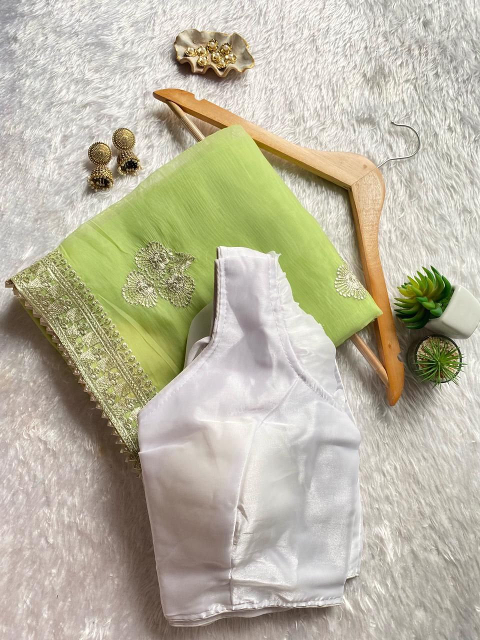 Party Wear Organza Silk Saree