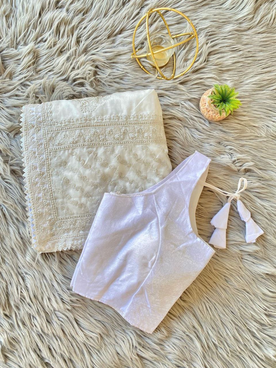 Party Wear Organza Silk Saree