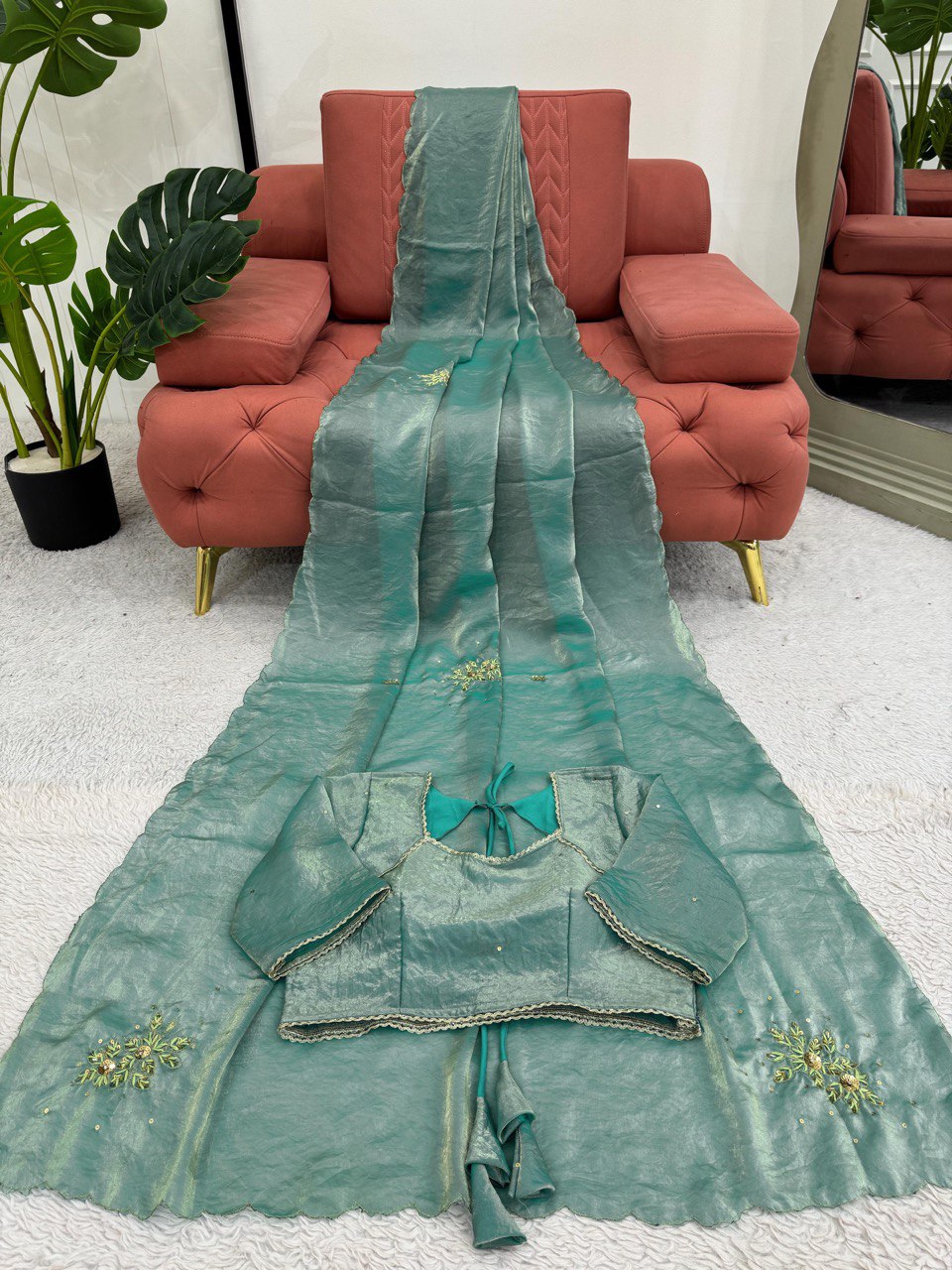 Party Wear Organza Silk Saree