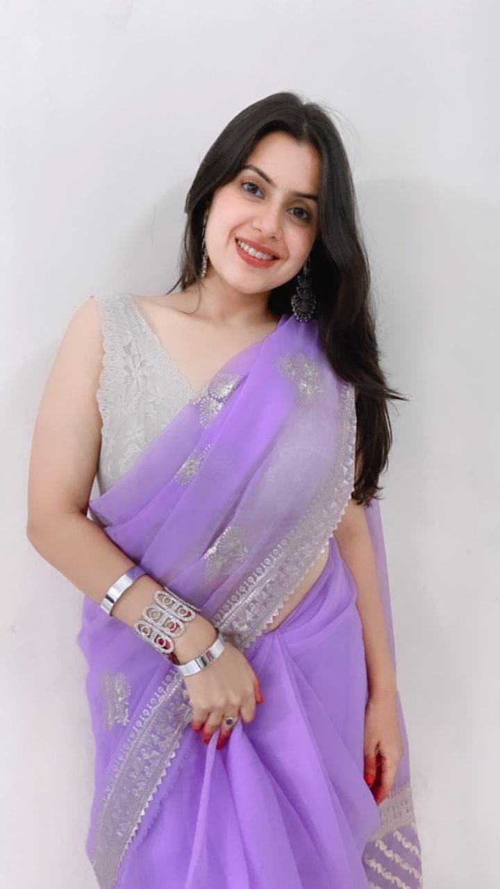 Party Wear Organza Silk Saree