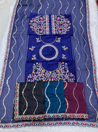 Black Party Wear Rangoli Silk Saree