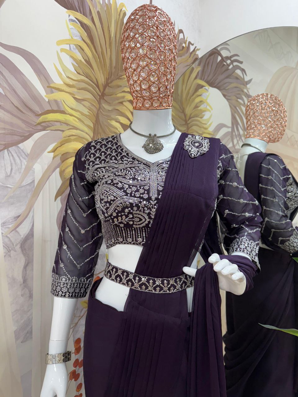 Party Wear Ready Made Rangoli Silk Saree