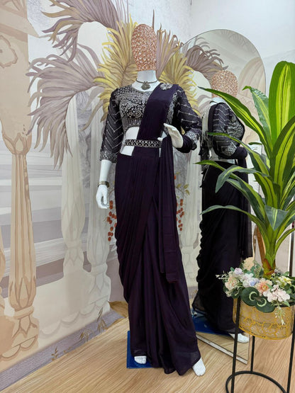 Party Wear Ready Made Rangoli Silk Saree