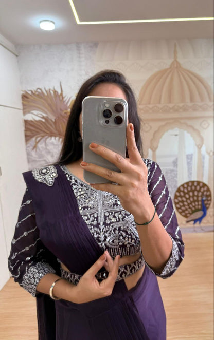 Party Wear Ready Made Rangoli Silk Saree