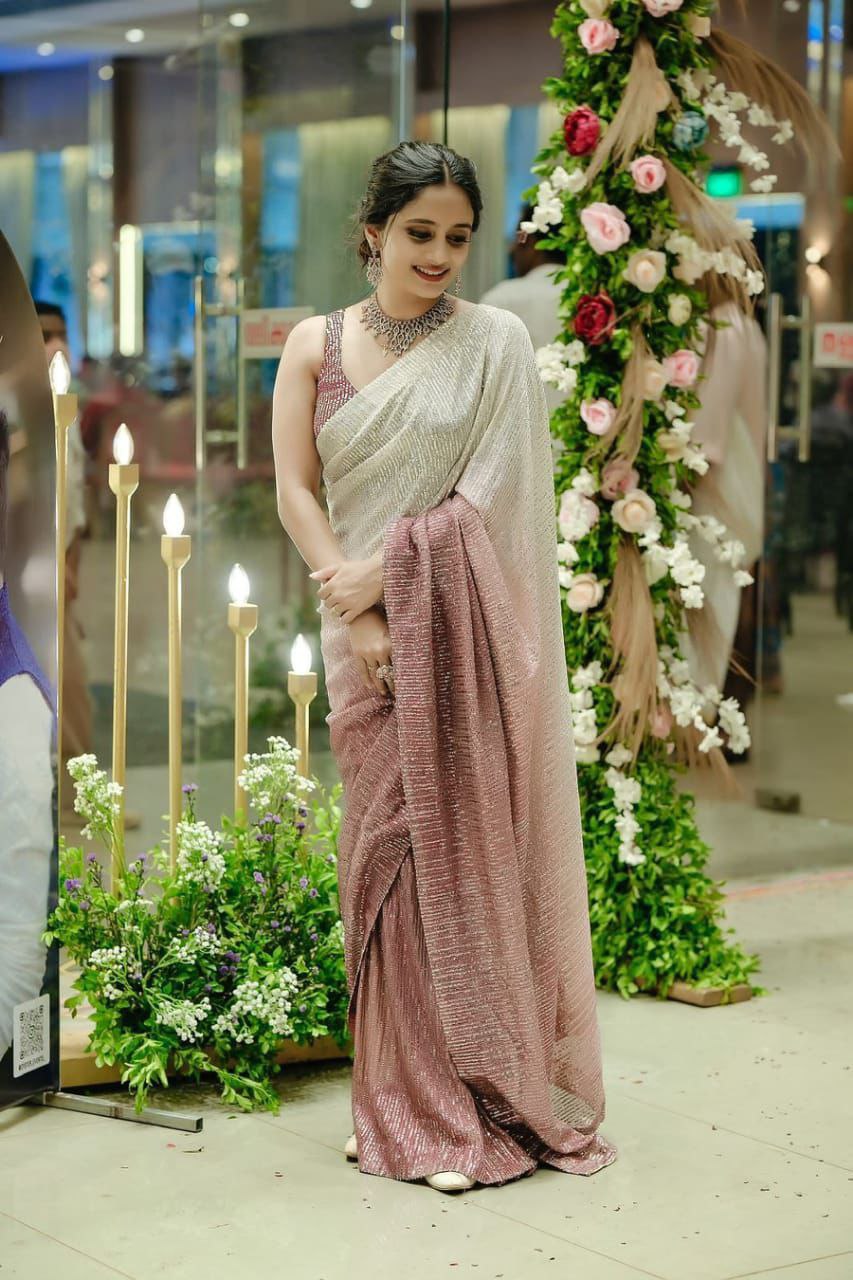 Party Wear Stylish Georgette Saree | Clone Design