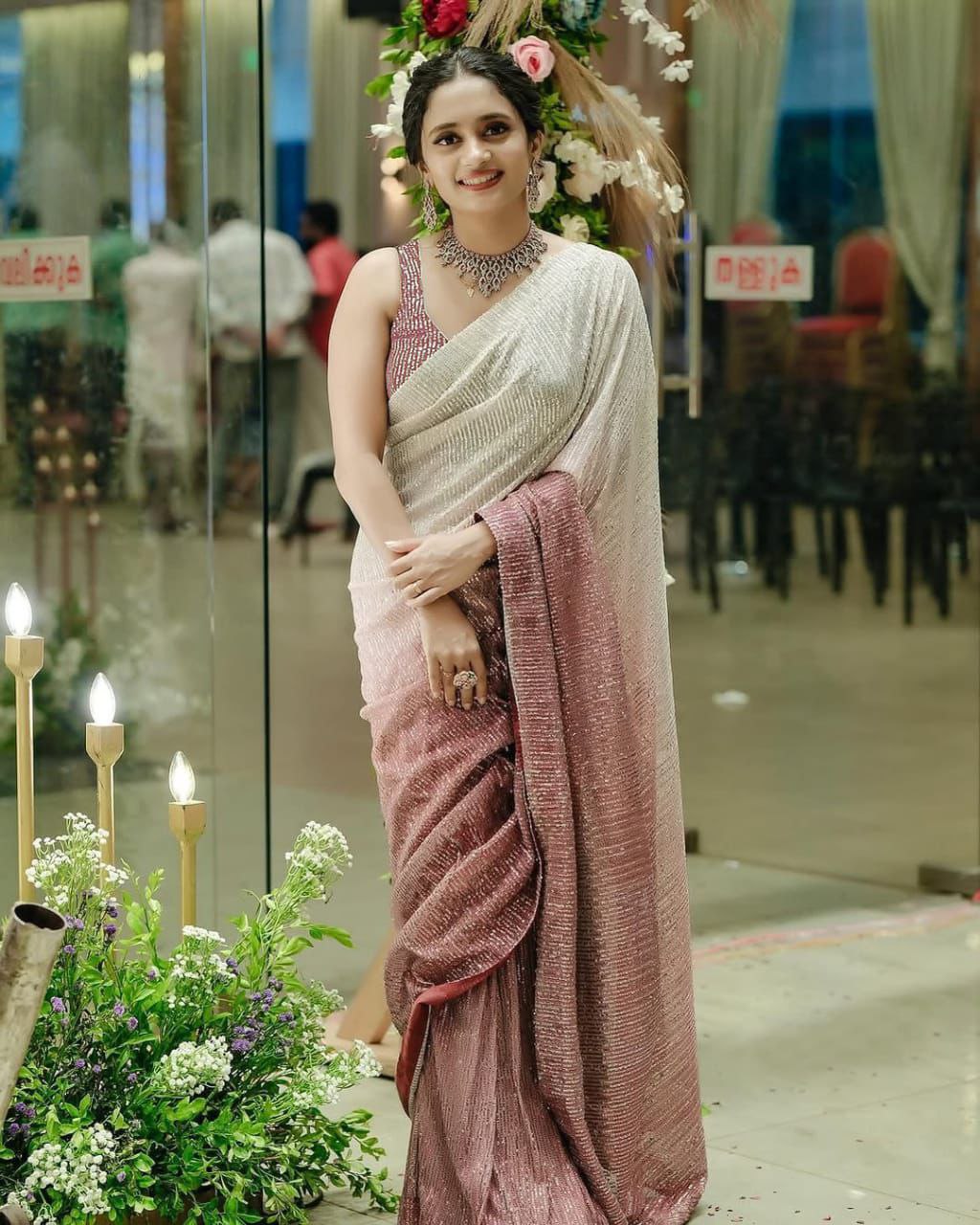 Party Wear Stylish Georgette Saree | Clone Design