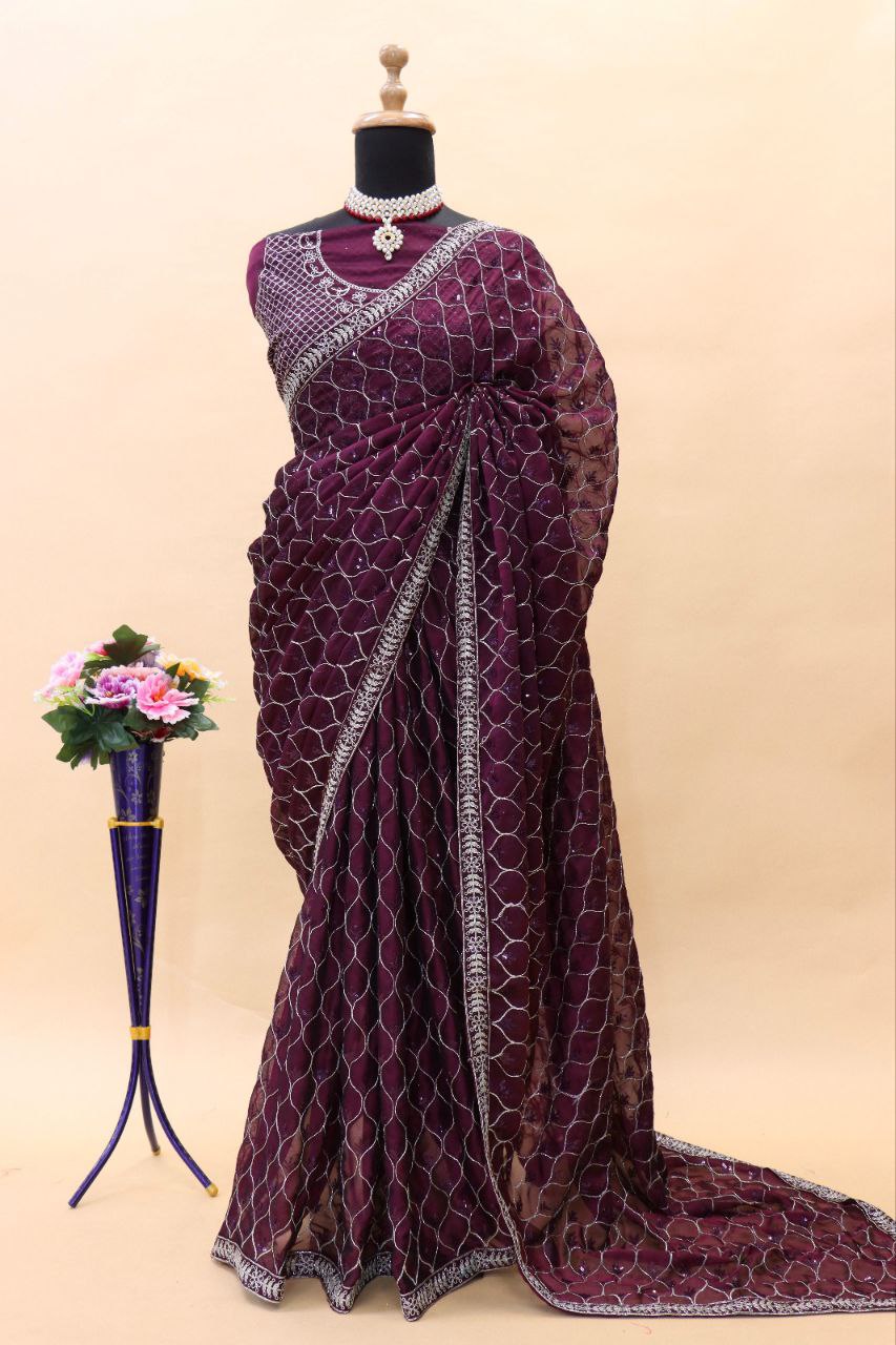 Party Wear Stylish Kasturi Silk Saree | Clone Design